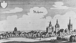 Abb.2 Stadtansicht Rheda von 1647, Matth. Merian 'Typographia Westphaliae'