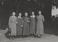 von links: Karoline, Wilhelmine, Luise, Henriette und Auguste Bode