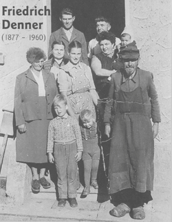 Familie Friedrich Denner aus Dermbach, Verwandtschaft nicht belegt. Quelle: Dermbach in Bildern, Verlag Dölle/Resch 2000